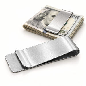 Personalized Stainless Steel Money Clip – Custom Engraved Name or Initials