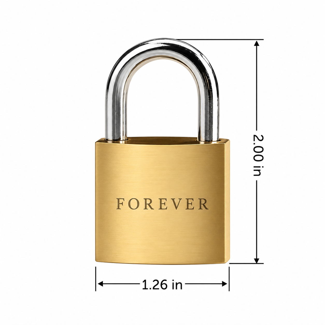 Personalized Gold Love Padlock – Custom Engraved Names and Date