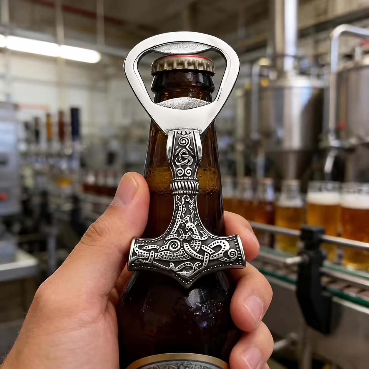 Personalized Viking Hammer Bottle Opener – Custom Engraved Name Gift
