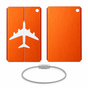 Personalized Airplane Luggage Tag – Custom Engraved Metal Bag Tag